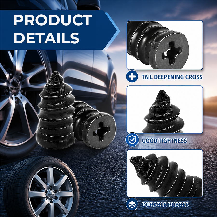 🔥 60PCS Self-Sealing Tire Repair Rubber Nails Kit with 2 Sizes