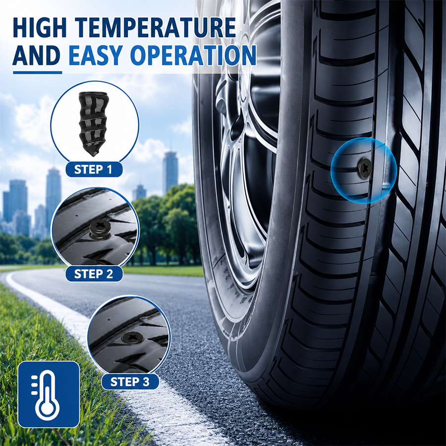 🔥 60PCS Self-Sealing Tire Repair Rubber Nails Kit with 2 Sizes