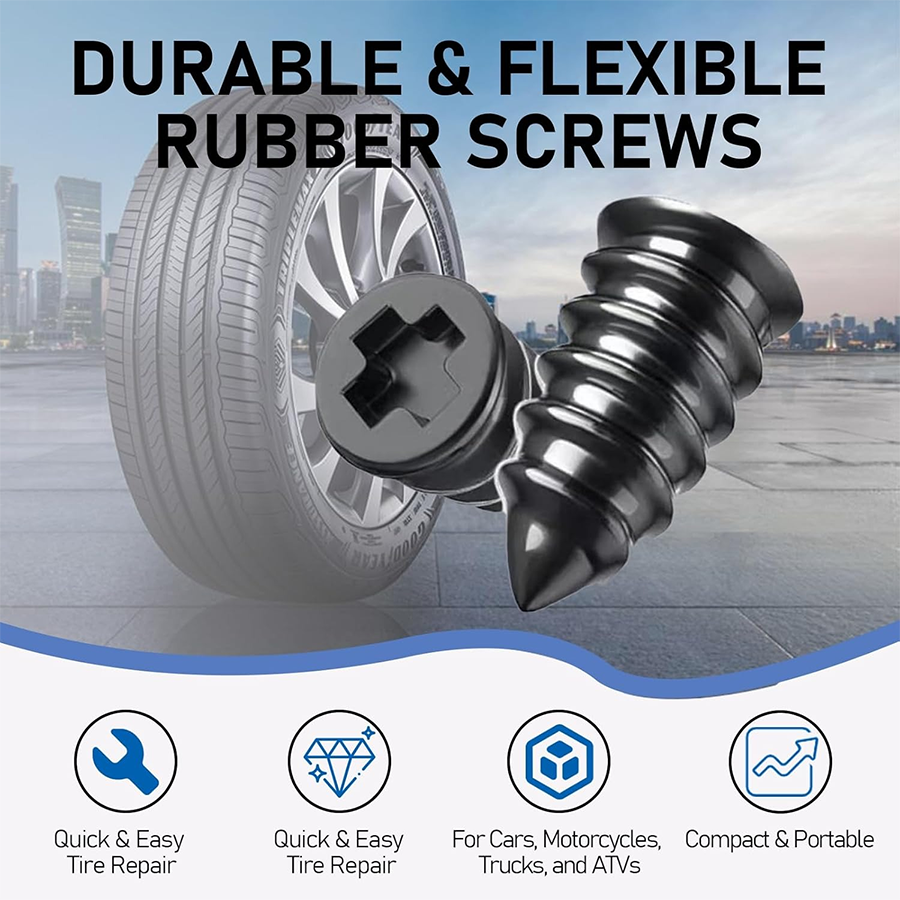 🔥 60PCS Self-Sealing Tire Repair Rubber Nails Kit with 2 Sizes