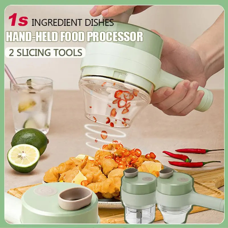 5-in-1 Electric Food Chopper Set – Multifunctional Handheld Food Processor