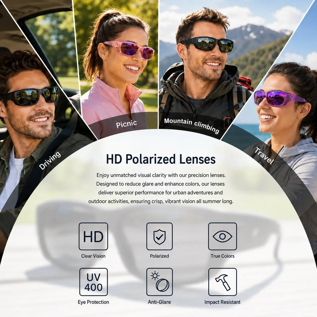 Unisex classic full-rimmed sunglasses