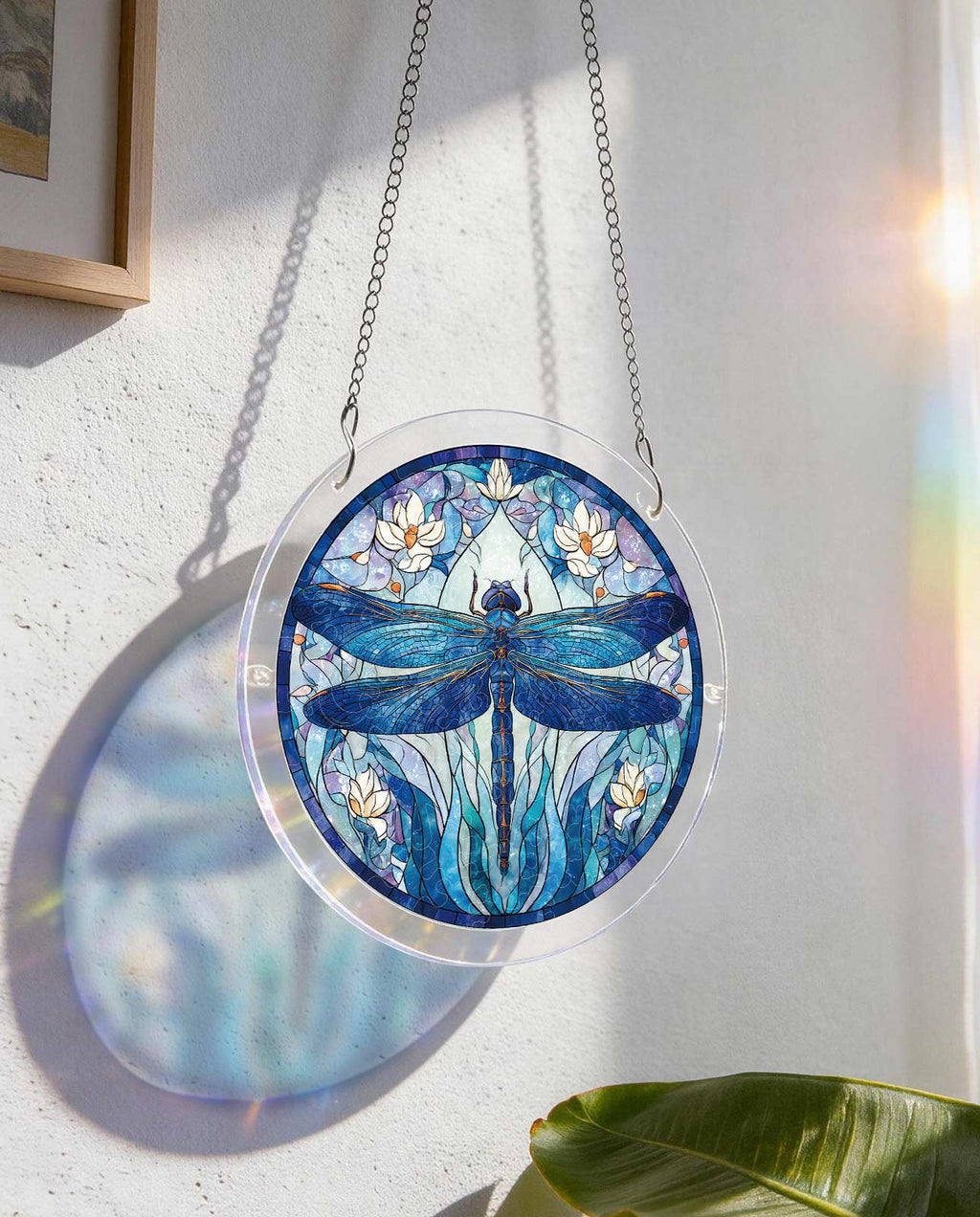 Acrylic Jigsaw Puzzle Suncatcher - Moonlit Dragonfly