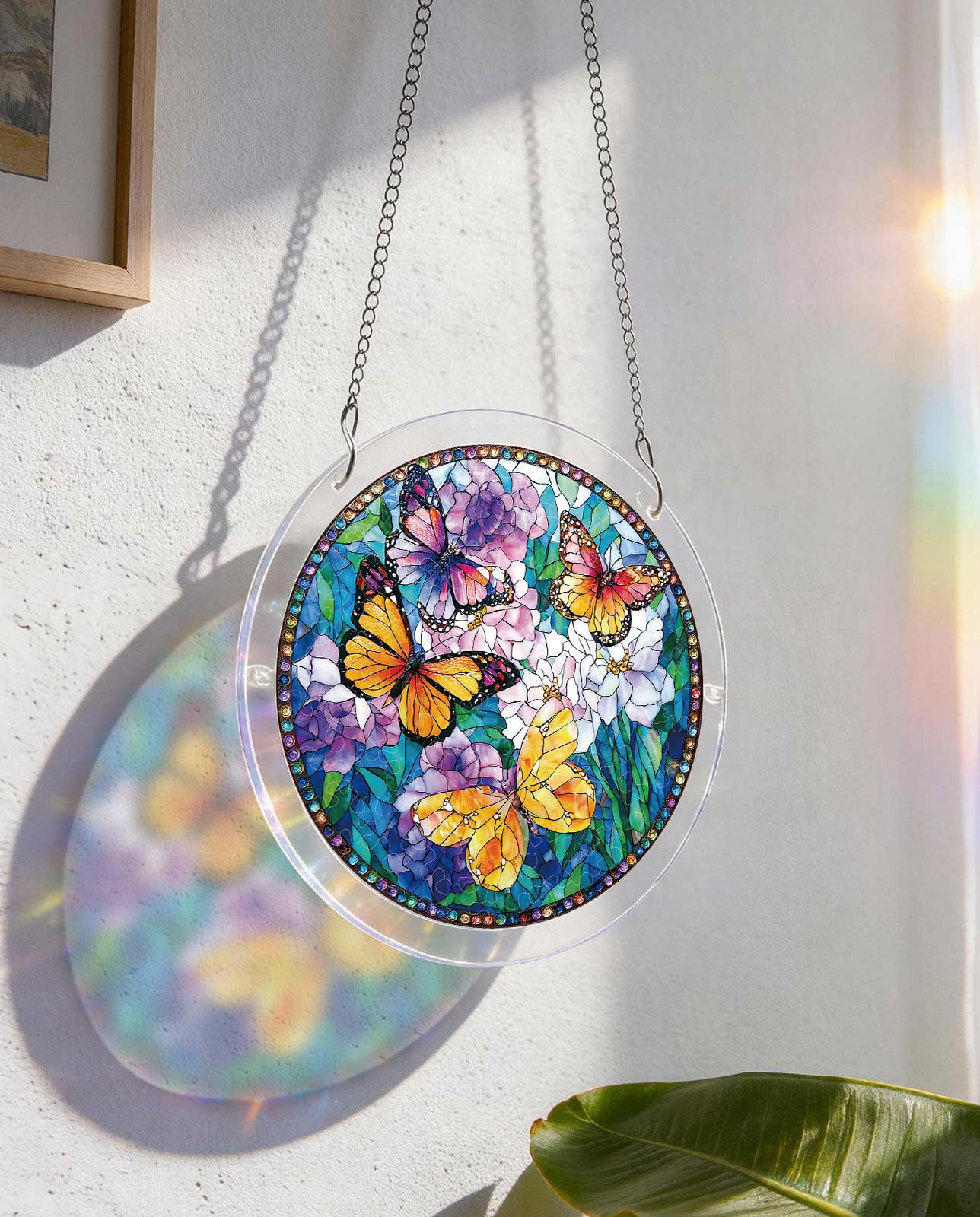 Acrylic Jigsaw Puzzle Suncatcher - Butterflies in Bloom