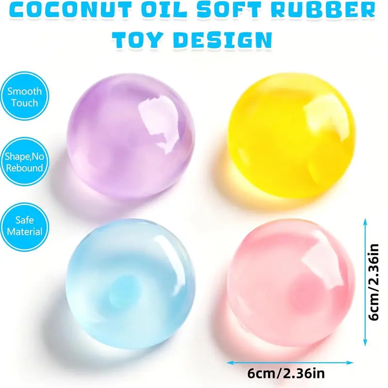 Coconut Oil Stress Ball—a moldable, non-rebounding, handmade sensory toy for relieving anxiety and stress.
