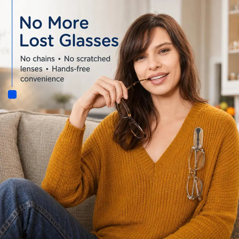 Magnetic Clip — Suitable for glasses, headphones, and ID badges.
