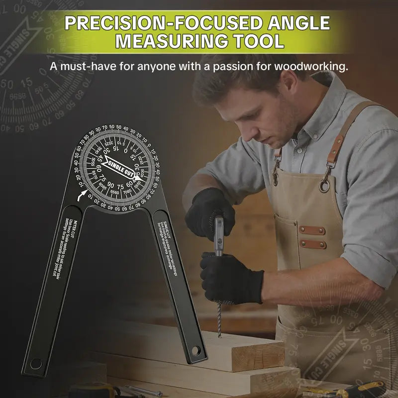 Aluminum Alloy Misaligner Protractor | 7-inch Rust-Proof Angle Ruler with 360° Measuring Range
