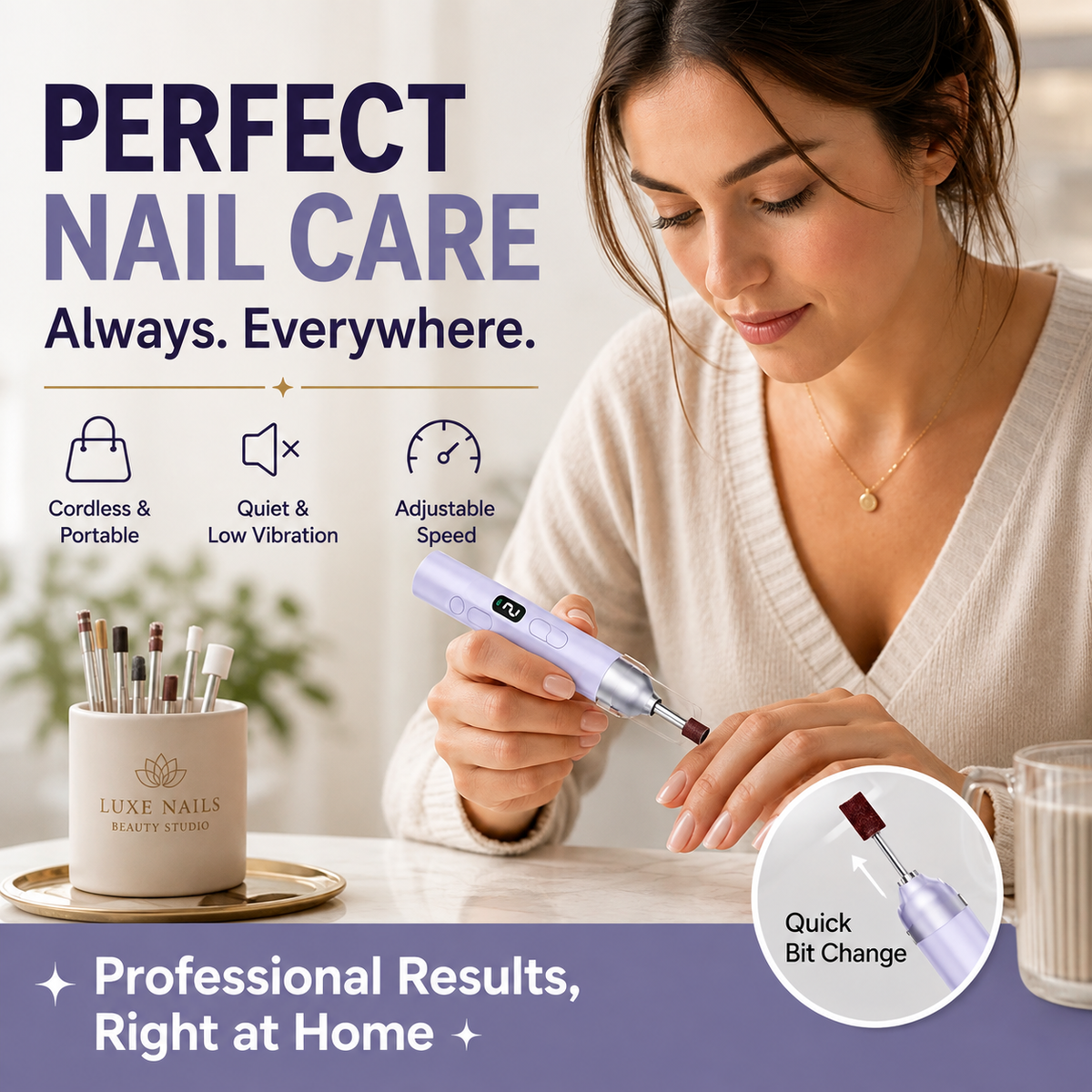 Electric Nail Drill — Enjoy professional-grade manicures at home!
