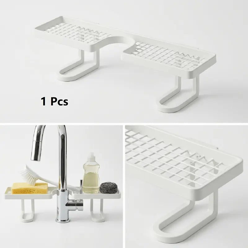 Simple bathroom sink rack, removable countertop storage rack,