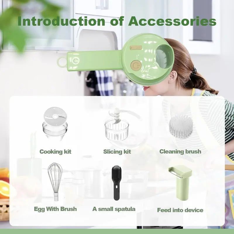 5-in-1 Electric Food Chopper Set – Multifunctional Handheld Food Processor