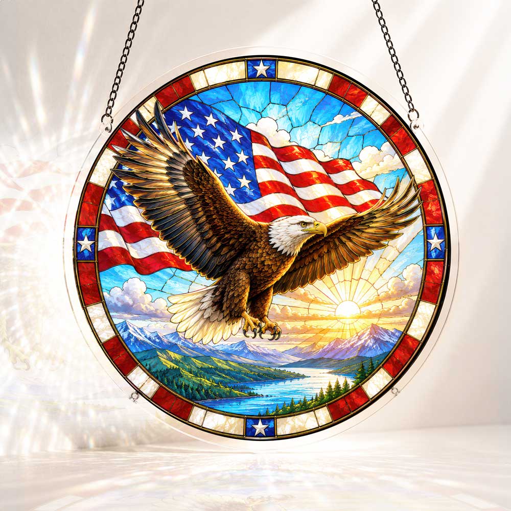 Acrylic Jigsaw Puzzle Suncatcher - Wings of Liberty