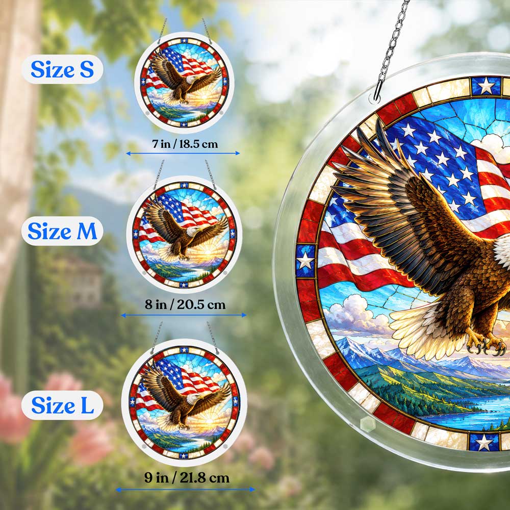 Acrylic Jigsaw Puzzle Suncatcher - Wings of Liberty