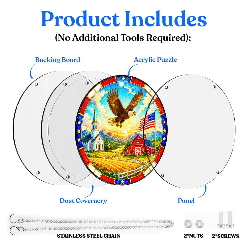 Acrylic Jigsaw Puzzle Suncatcher - Heartland Glory