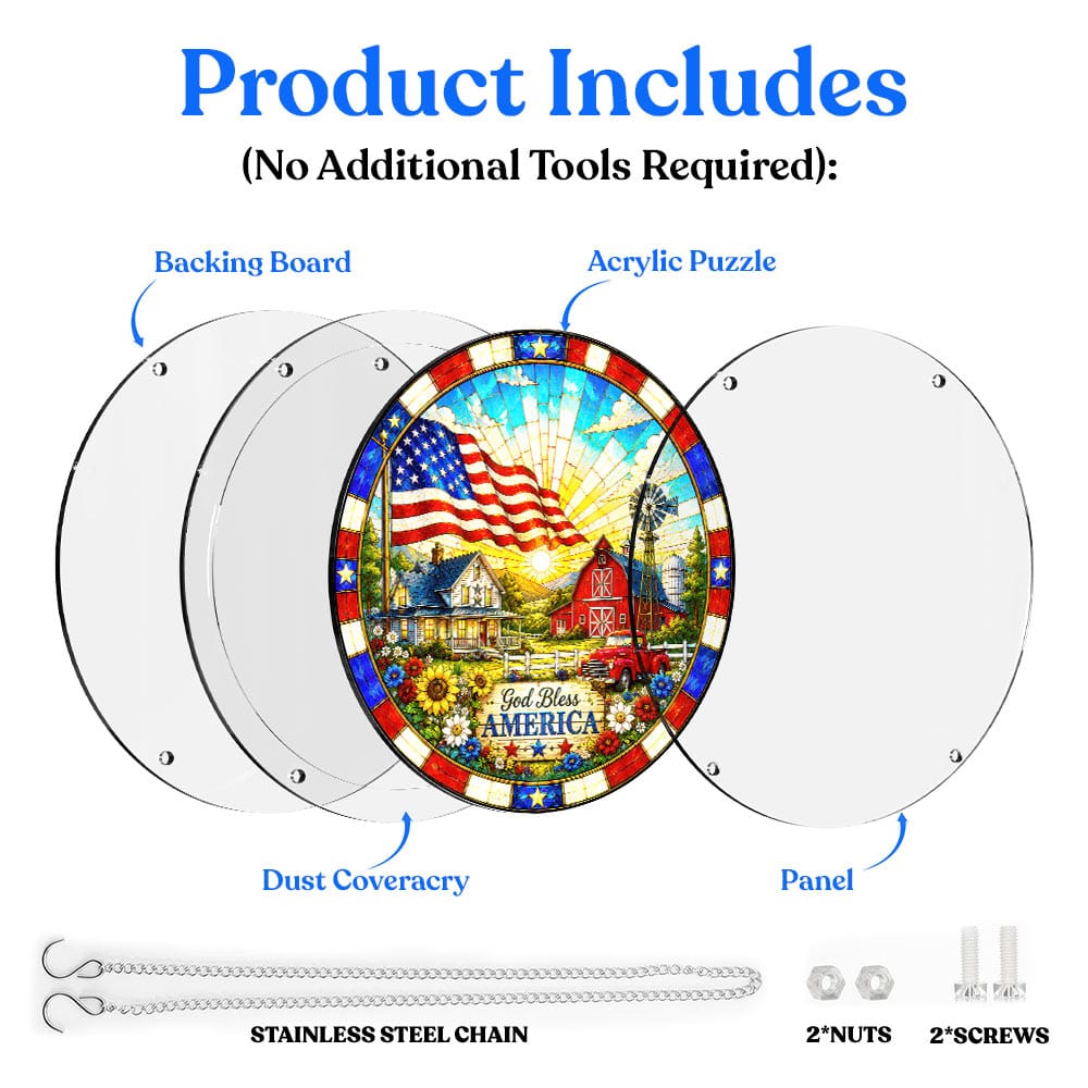 🔥Limited Edition🔥 Acrylic Jigsaw Puzzle Suncatcher - Home of Freedom