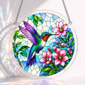 Acrylic Jigsaw Puzzle Suncatcher - Blooming Hummingbird