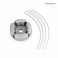 ⚙️ Aluminum Alloy Trimmer Head — 4-line cutting, universal fit, rugged and durable 🌿