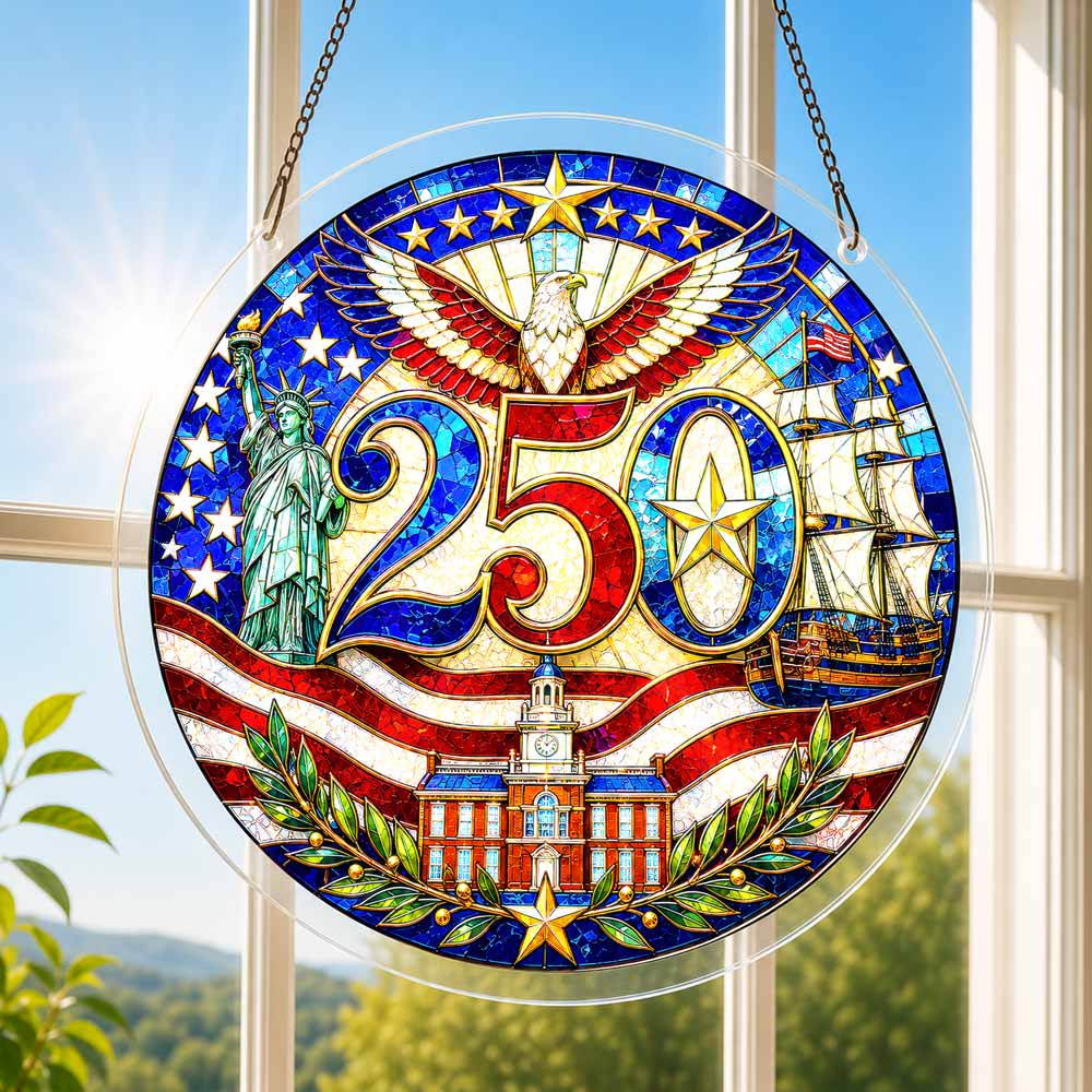 Acrylic Jigsaw Puzzle Suncatcher - Freedom Celebration