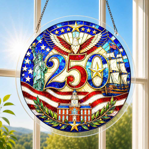 Acrylic Jigsaw Puzzle Suncatcher - Freedom Celebration