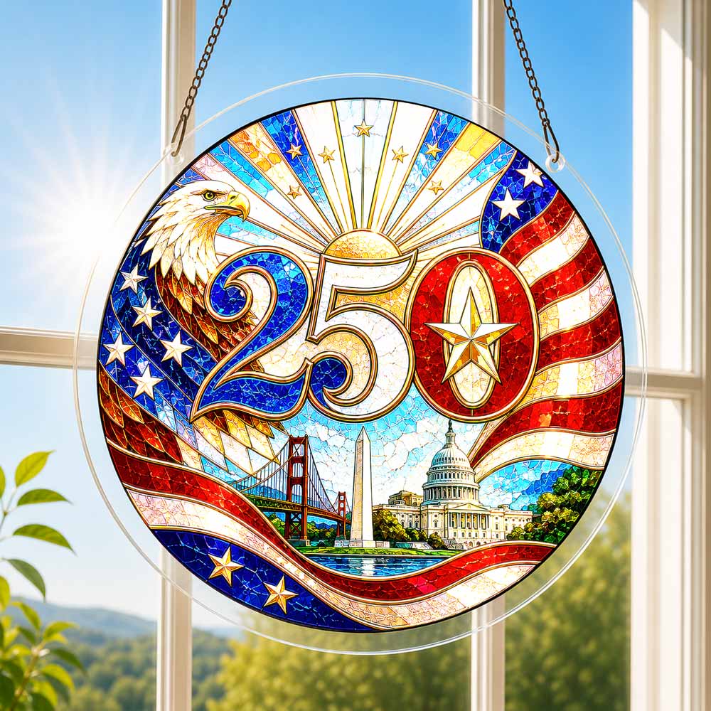 Acrylic Jigsaw Puzzle Suncatcher - Independence Pride
