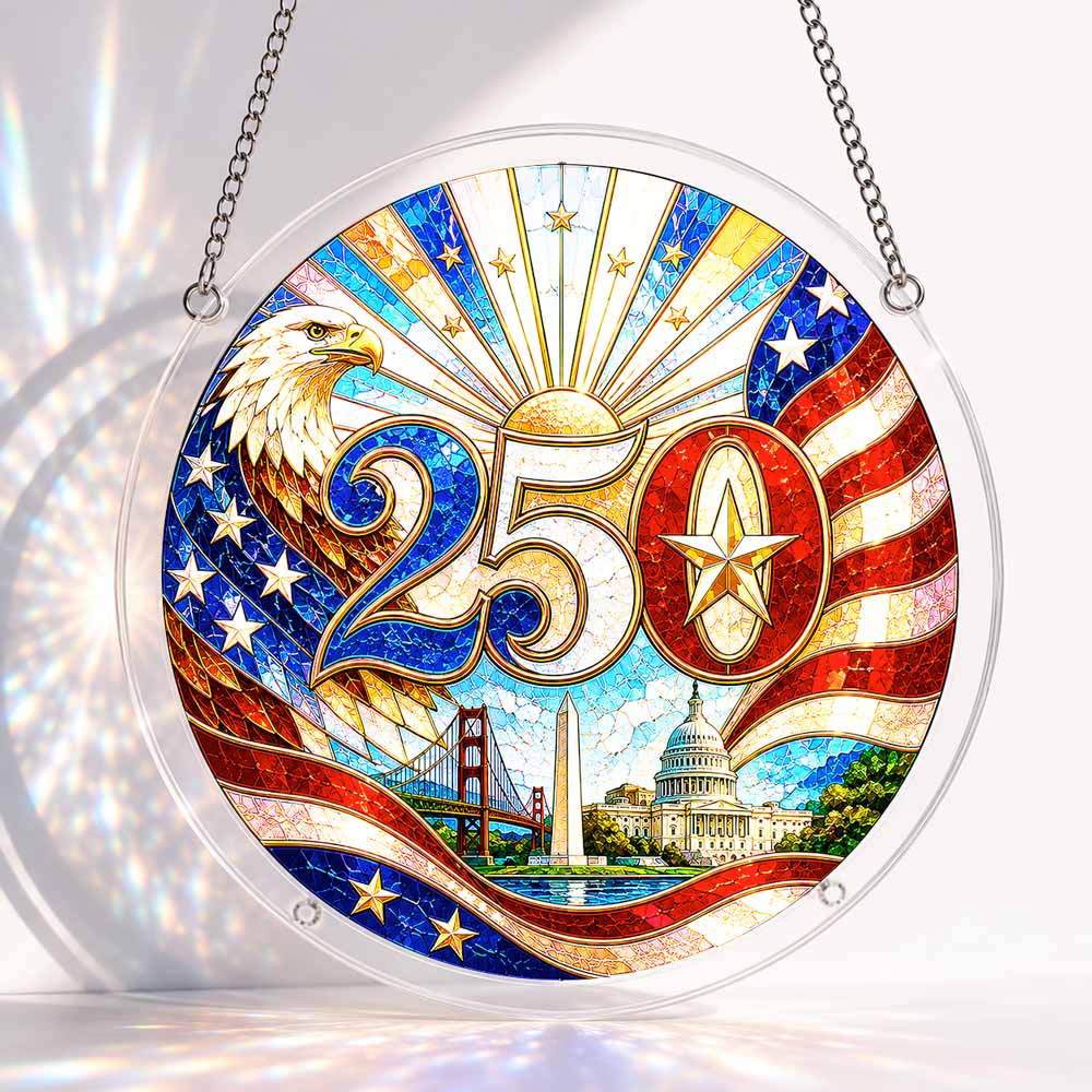 Acrylic Jigsaw Puzzle Suncatcher - Independence Pride