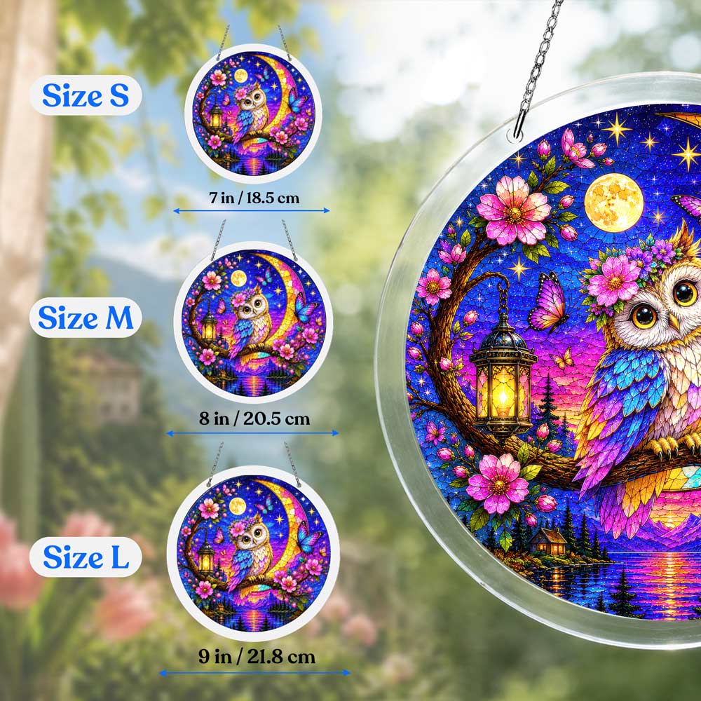 Acrylic Jigsaw Puzzle Suncatcher - Moonlit Owl