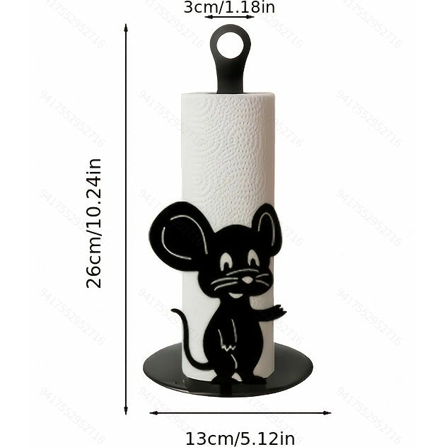 🐮 Elegant metal Highland cow-shaped toilet paper holder——Openwork wrought iron toilet paper holder