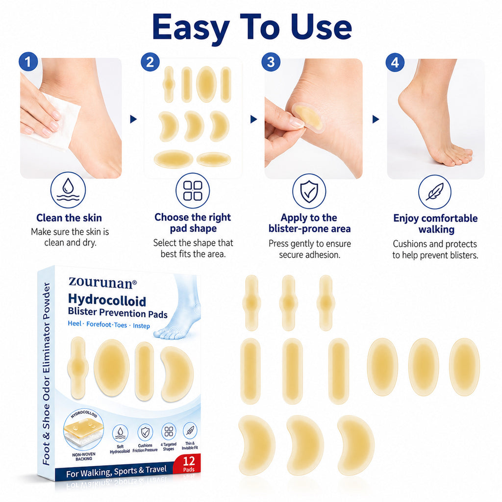 👠 Anti-Blister Invisible Heel Pads – 💧 Waterproof & Sweat-Resistant