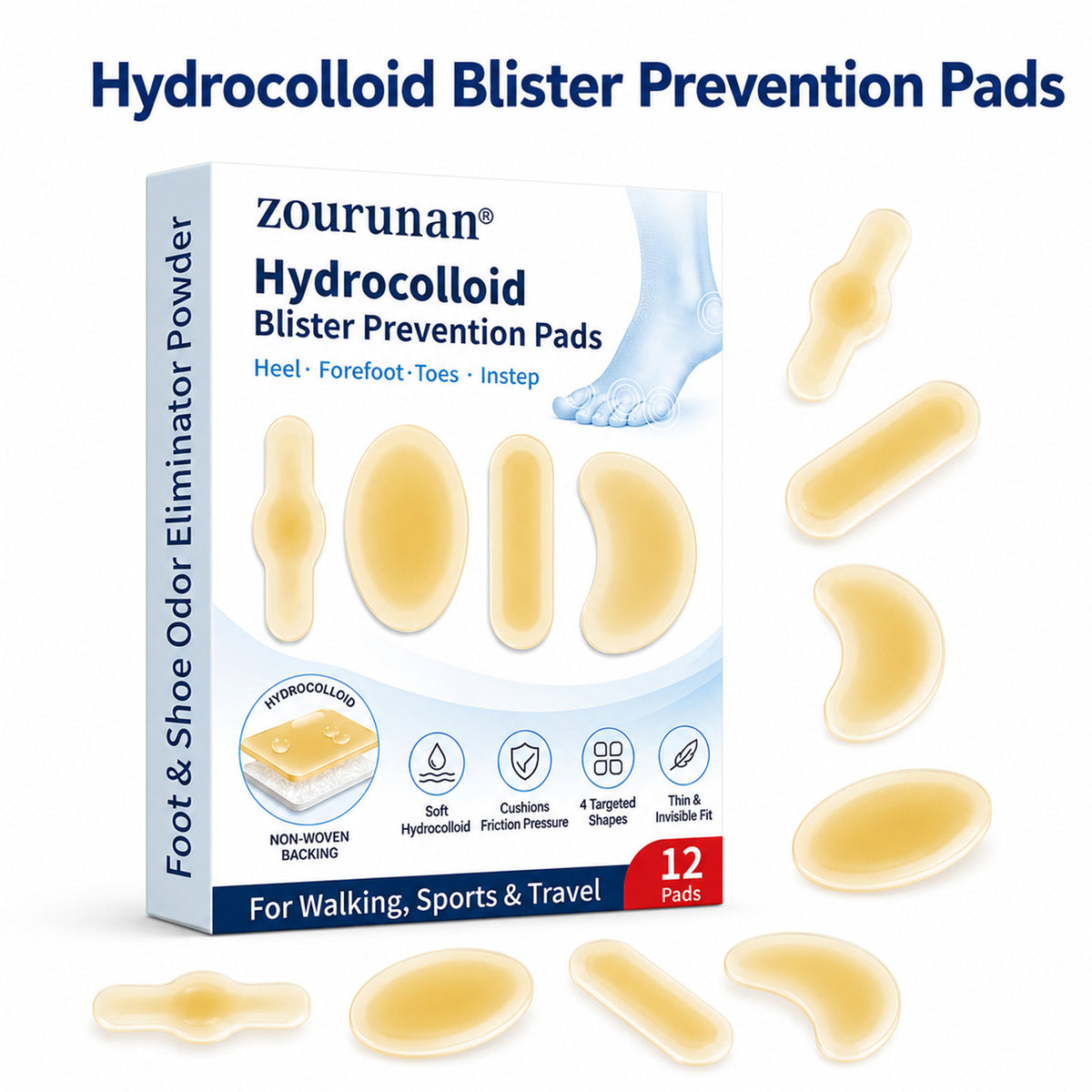 👠 Anti-Blister Invisible Heel Pads – 💧 Waterproof & Sweat-Resistant