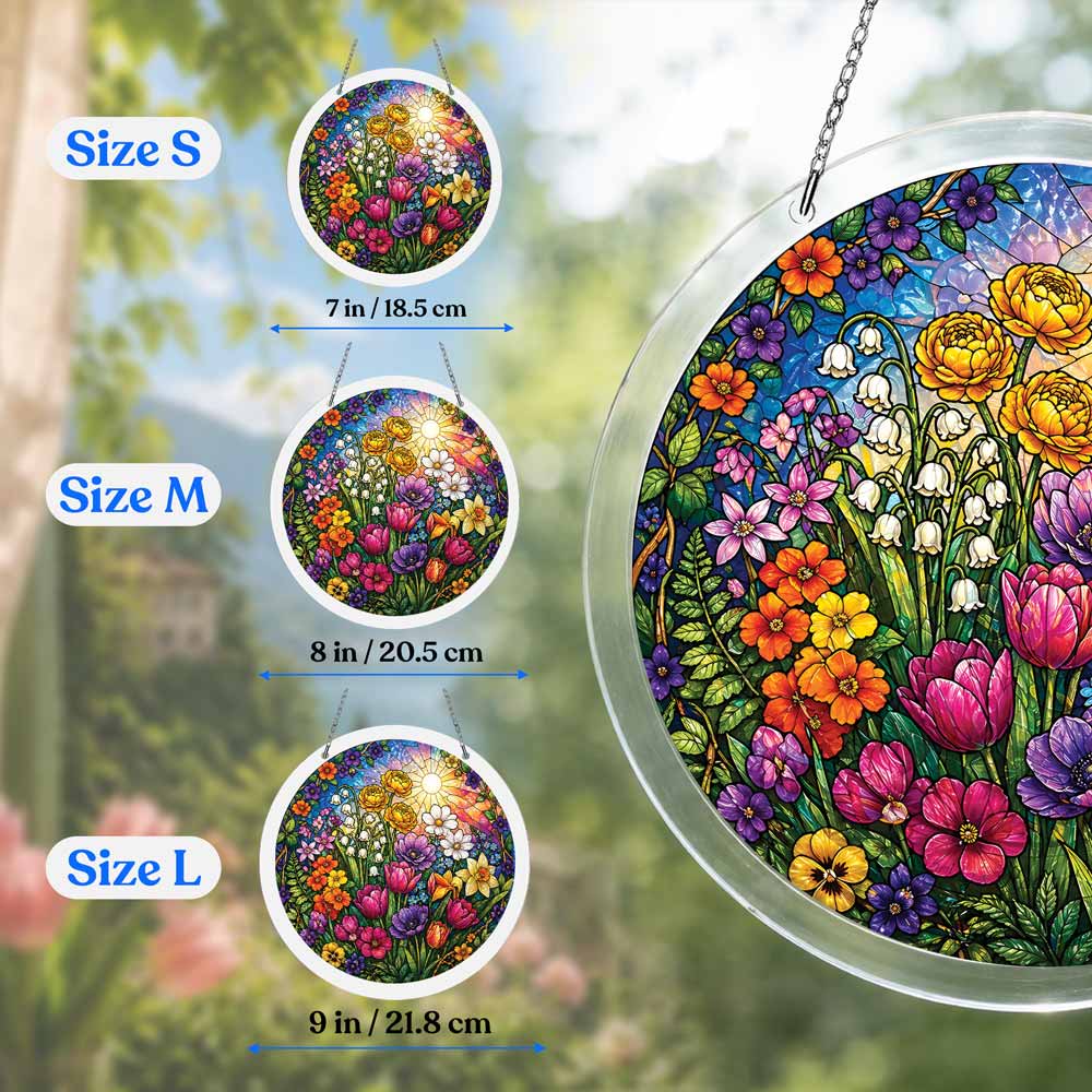Acrylic Jigsaw Puzzle Suncatcher - Spring Garden