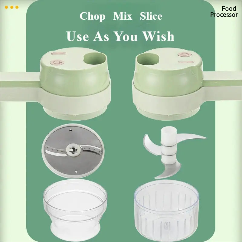 5-in-1 Electric Food Chopper Set – Multifunctional Handheld Food Processor