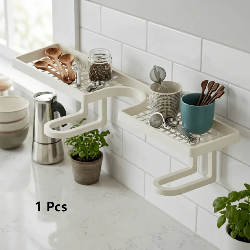 Simple bathroom sink rack, removable countertop storage rack,