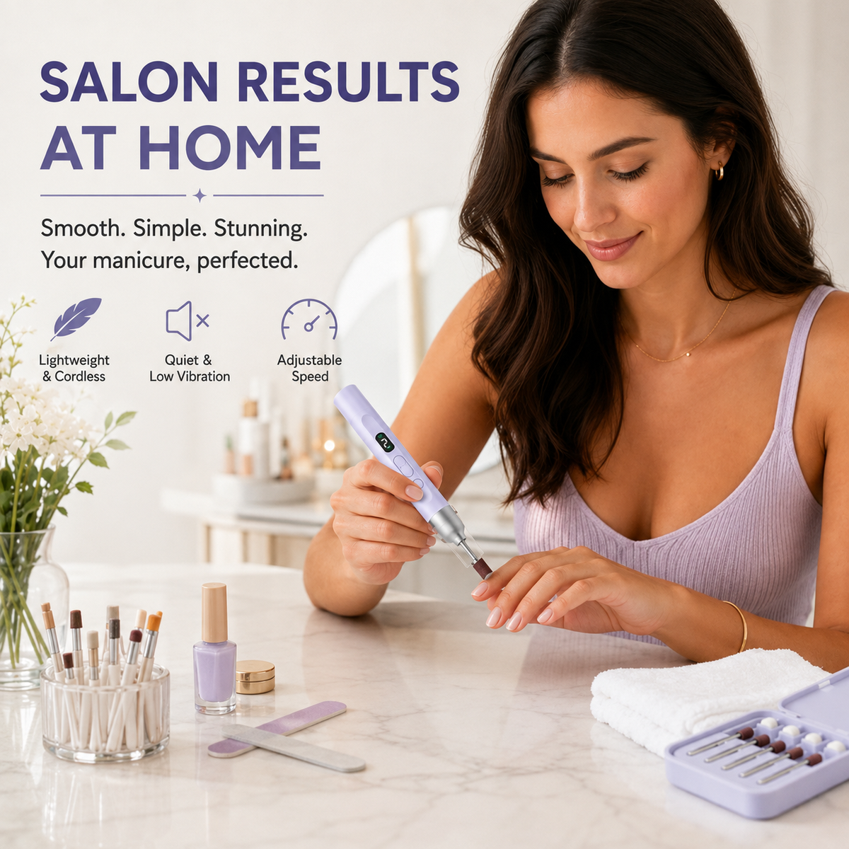 Electric Nail Drill — Enjoy professional-grade manicures at home!