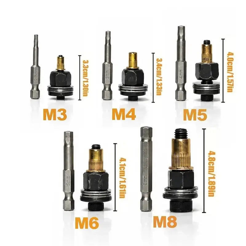 Manual Rivet Nut Tool Set (includes M3–M12 carbon steel rivet nuts)