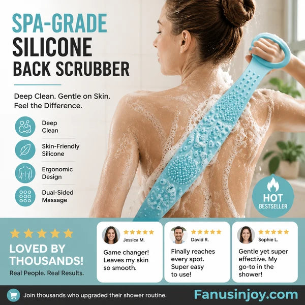 🛀 Enjoy 50% off now! 🧽 Silicone Back-Scrubbing Brush — Make bathing easier