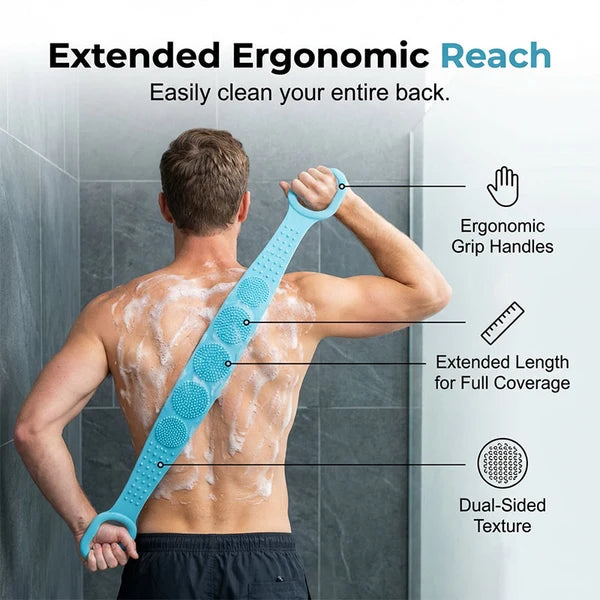 🛀 Enjoy 50% off now! 🧽 Silicone Back-Scrubbing Brush — Make bathing easier