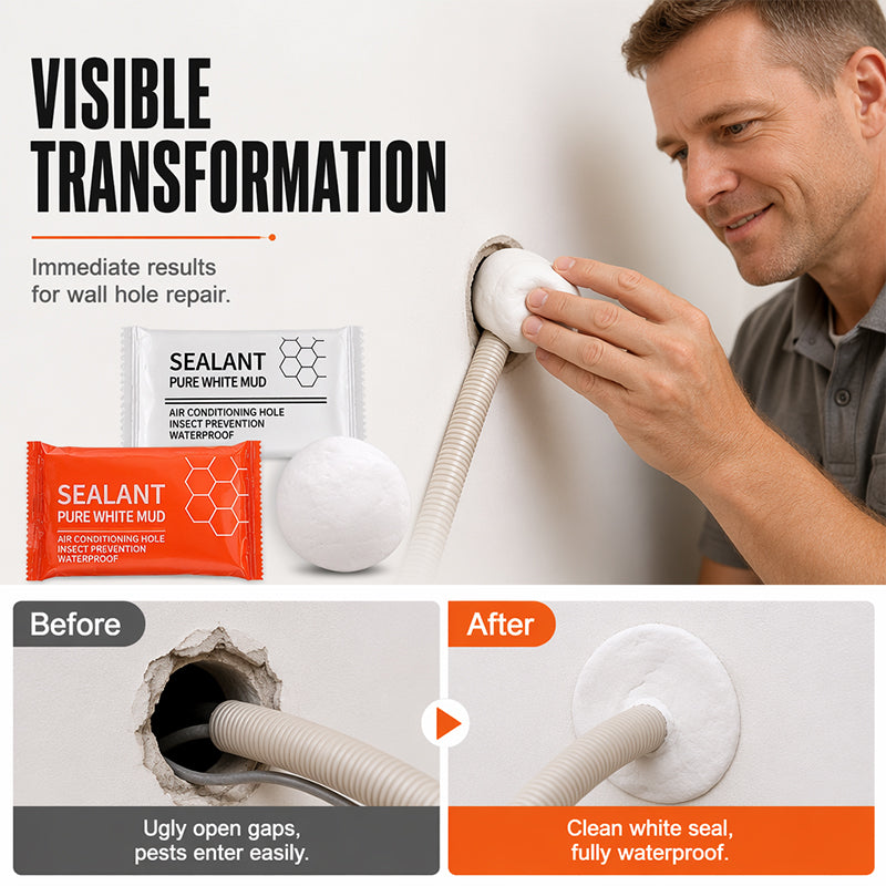 🧱 Waterproof Sealing Putty for A/C Pipe Wall Holes — Suitable for pipe gaps and wall openings
