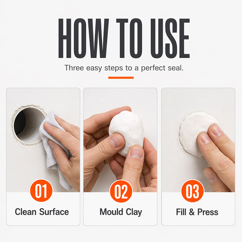 🧱 Waterproof Sealing Putty for A/C Pipe Wall Holes — Suitable for pipe gaps and wall openings